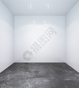 白色墙壁的空荡荡的白色房间图片