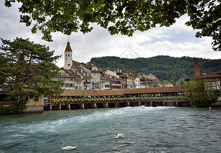 瑞士阿雷的城市河流20177月23日图片