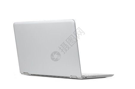 可兑换笔记本电脑可换笔记本电脑与空白屏幕隔离白色背景图片