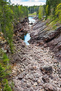 伊玛特拉,索米芬兰芬兰伊玛特拉的Vuoksa河岩石峡谷景观图片