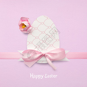创意复活节照片,个鸡蛋制成的纸粉红色背景图片