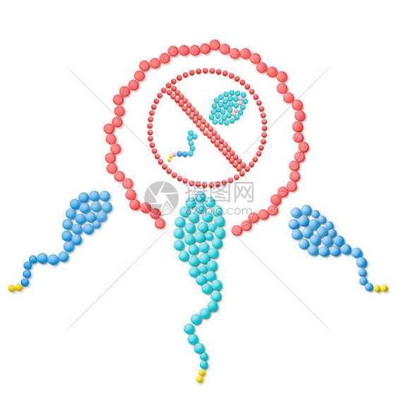 创造的医学保健,由药丸证明避孕节育隔离白色图片