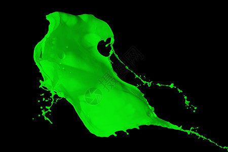 彩色油漆飞溅绿色油漆飞溅黑色上的图片图片