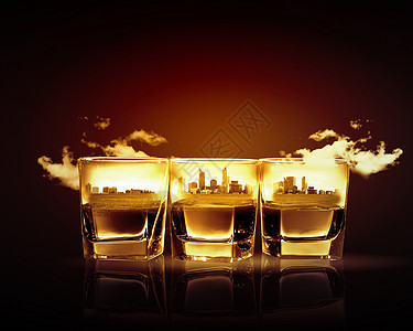 三杯威士忌三杯威士忌的图像城市插图图片