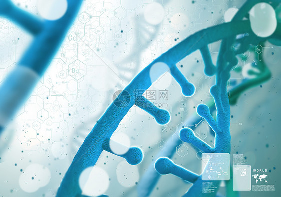 DNA分子数字蓝色DNA分子的生物化学图片