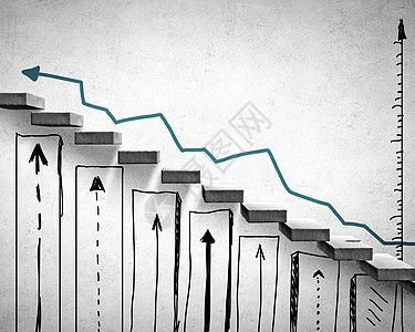 增长的阶梯背景图像与楼梯呈现进度图片