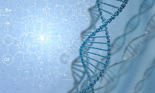 DNA分子数字蓝色DNA分子的生物化学图片