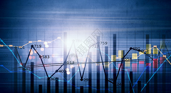 金融信息图表图像与财务图表数字背景图图片