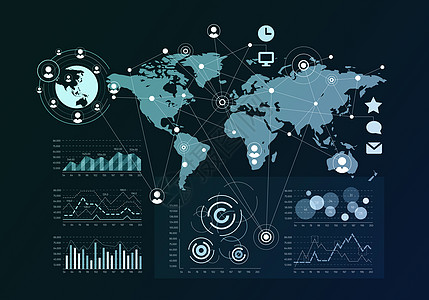 社会网络代表全球连接的网站信息图高清图片