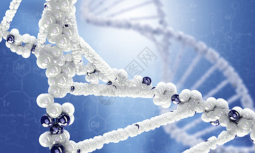 DNA分子蓝色背景下DNA分子的生物化学背景图片