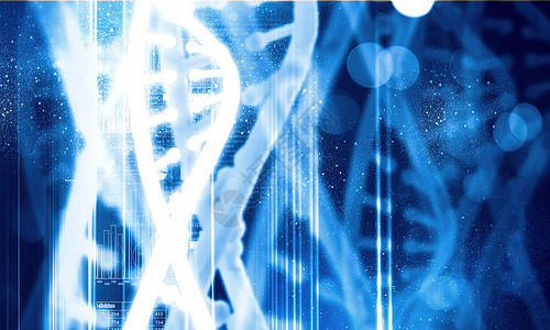 DNA分子数字蓝色图像的DNA分子技术图片