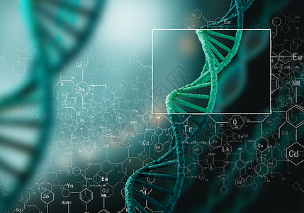 DNA分子蓝色背景下DNA分子的生物化学图片