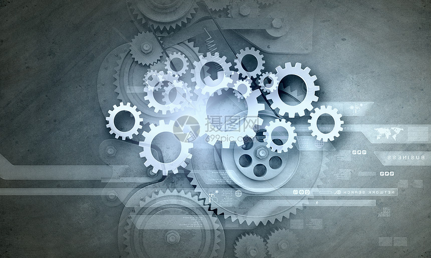 数字商业背景下的齿轮齿轮机构工作机制高清图片下载 正版图片 摄图网