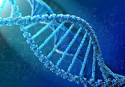 dna分子蓝色背景下dna分子的生物化学图片素材