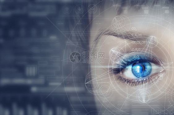 女数码眼扫描过程中女眼睛图片