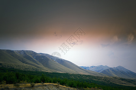 自然的夏季景观夏田高山的自然景观图片