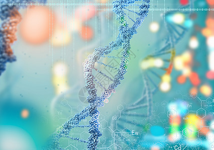 DNA分子数字蓝色DNA分子的生物化学图片