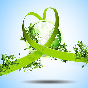 绿色平台地球环境保护标志的形象图片