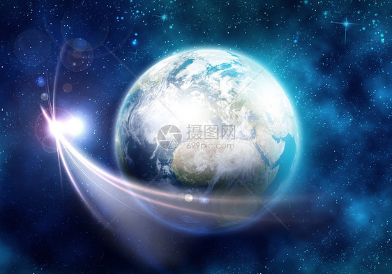 地球行星地球卫星的图像这幅图像的元素由美国宇航局提供的图片