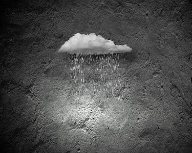 下雨的天气背景图像与雨云手图片