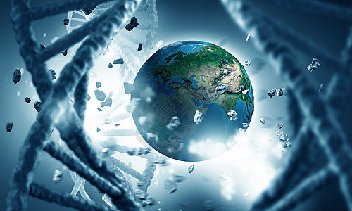 DNA分子生物化学DNA分子内的地球行星这幅图像的元素由美国宇航局提供的图片