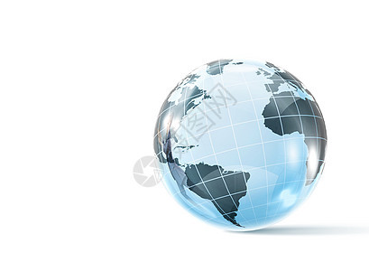 全球技术白色背景下数字地球行星的背景图像图片