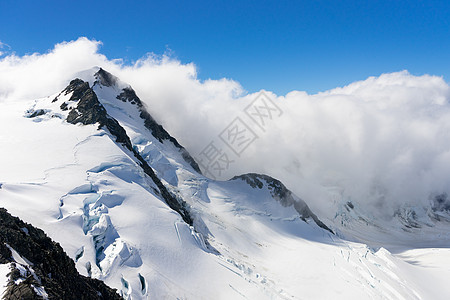 雪山山峰的雪景图片