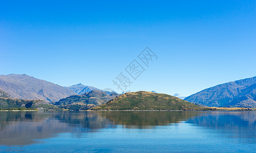 风景如画新西兰阿尔卑斯山湖泊的自然景观图片