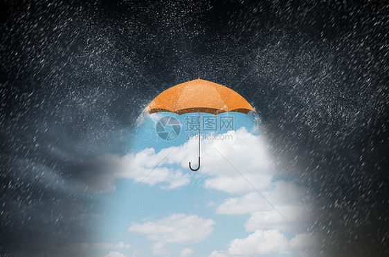 下雨天的彩色雨伞图像图片