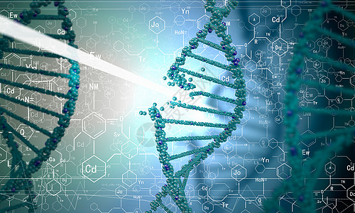 DNA分子数字蓝色DNA分子的生物化学图片