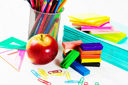学校固定彩色铅笔塑料纸其他学校用品背景图片
