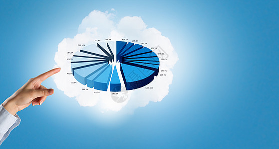 统计馅饼用手指手触摸图表饼图片
