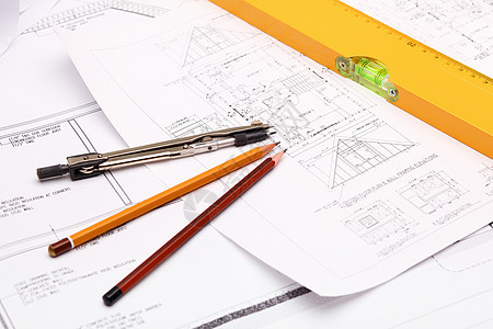 建筑学绘图工具图纸图片