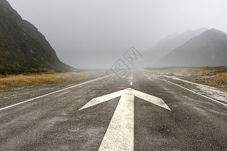 只脚背自然景观沥青道路与前箭牌图片