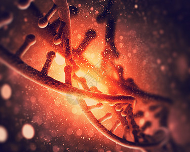 DNA分子DNA分子位于彩色背景的前抽象拼贴图片