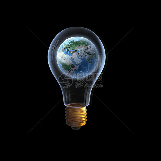 全球变暖璃灯泡地球行星这幅图像的元素由美国宇航局提供的图片