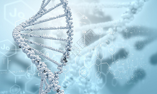 DNA分子DNA分子位于彩色背景的前抽象拼贴图片