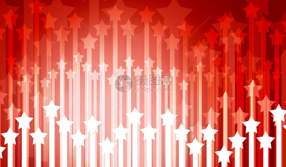 红色背景抽象背景红色图像与白色星星图片