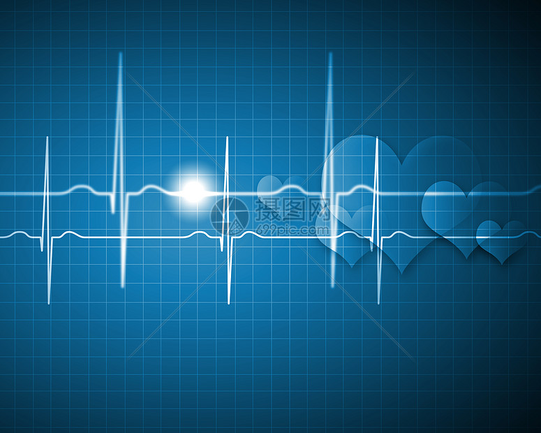 心脏跳动图片彩色背景上的图像
