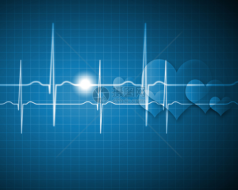 心脏跳动图片彩色背景上的图像图片