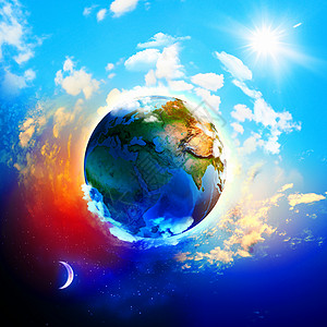 蓝色地球地球地球行星的图像拯救们的星球这幅图像的元素由美国宇航局提供的背景