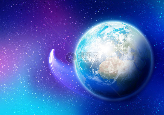 行星卫星地球行星的彩色图像这幅图像的元素由美国宇航局提供的图片