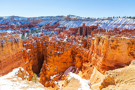 布莱斯峡谷冬季雪图片