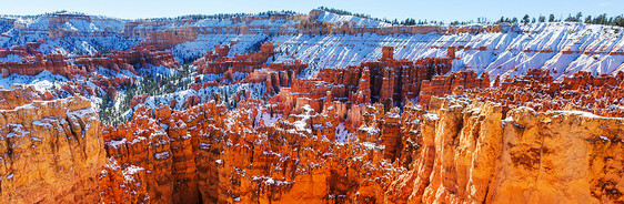 布莱斯峡谷冬季雪图片