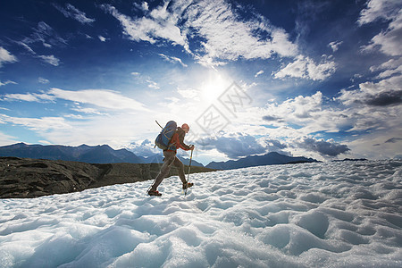 阿拉斯加的WrangellstElias公园徒步旅行Instagram过滤器图片