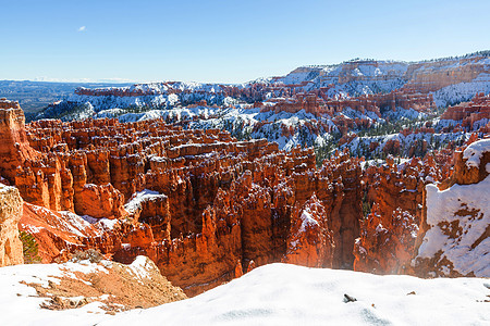 布莱斯峡谷冬季雪图片