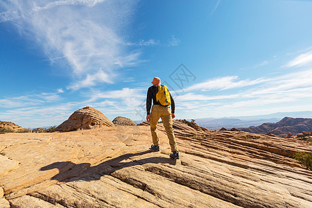 犹他州山区徒步旅行图片