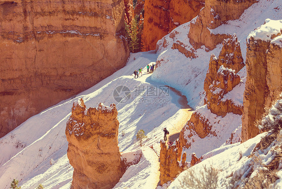 布莱斯峡谷冬季雪图片