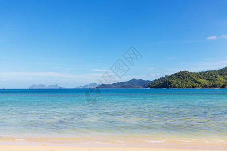 令人惊叹的海景海湾山区岛屿,巴拉望,菲律宾图片