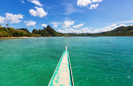 令人惊叹的海景海湾山区岛屿,巴拉望,菲律宾背景图片